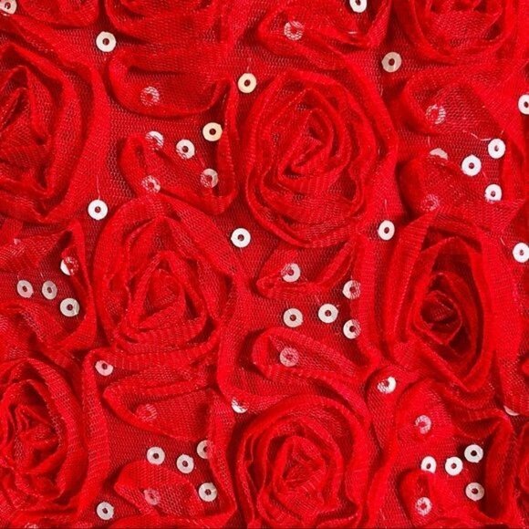 George Dress Red With Sparkles Lace Girls Size 6 - Picture 4 of 6